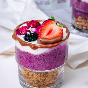 Breafast Chia pudding made using smoov superfood blends and powders. Packed with antioxidants for health & wellness. Keto Friendly
