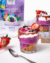 Load image into Gallery viewer, Breakfast Chia pudding made using smoov superfood blends and powders. Packed with antioxidants for health &amp; wellness. Keto Friendly