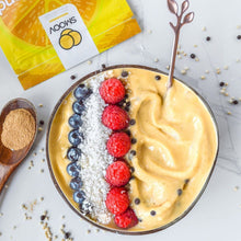 Load image into Gallery viewer, Immunity smoothie bowl made using smoov superfood blends and powders. Packed with antioxidants for health &amp; wellness. Keto Friendly