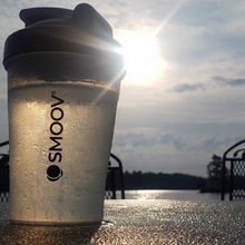 Load image into Gallery viewer, Smoov shaker bottle is a convenient way to hold water. Small enough to fit in a bag, but enough water to stay hydrated.