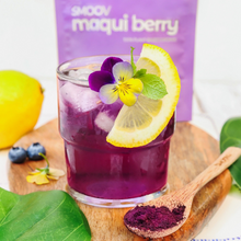 Load image into Gallery viewer, Refreshing berry Mocktail made using SMOOV maqui berry powder